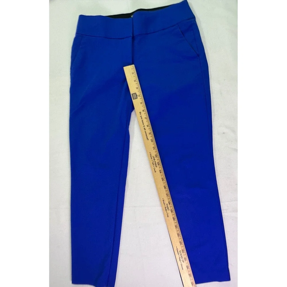 XOXO Natalie Ankle Trousers‎ Royal Blue Slim Fit Career Dress Pants Size 7/8